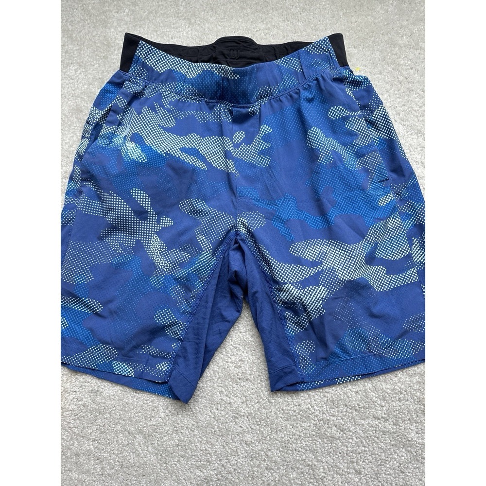 Lululemon T.H.E. Short *Luxtreme Liner 9" Big Pebble Camo Dark Cobalt Sea Mist M - Picture 5 of 10